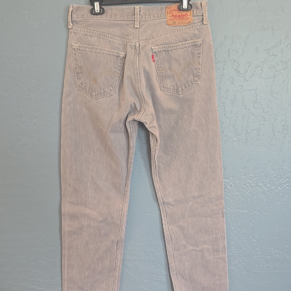 Levi's Men's Light Gray Straight Button Fly 501 XX Jeans